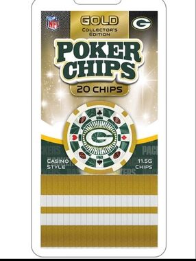 NFL Packers Gold Poker Chips (20)